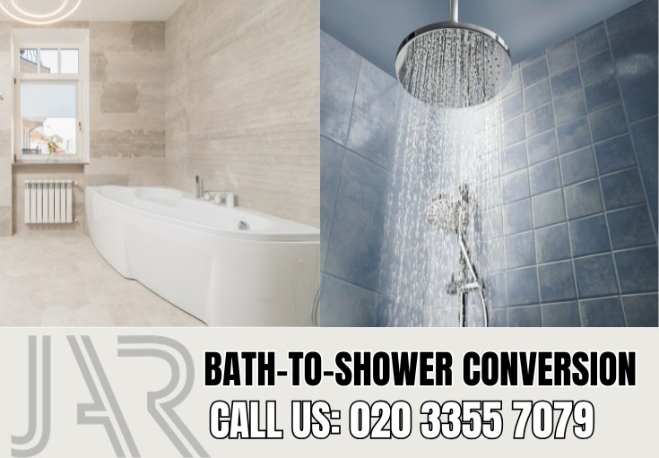 Bath to Shower Conversion by Brompton Bathroom Fitters