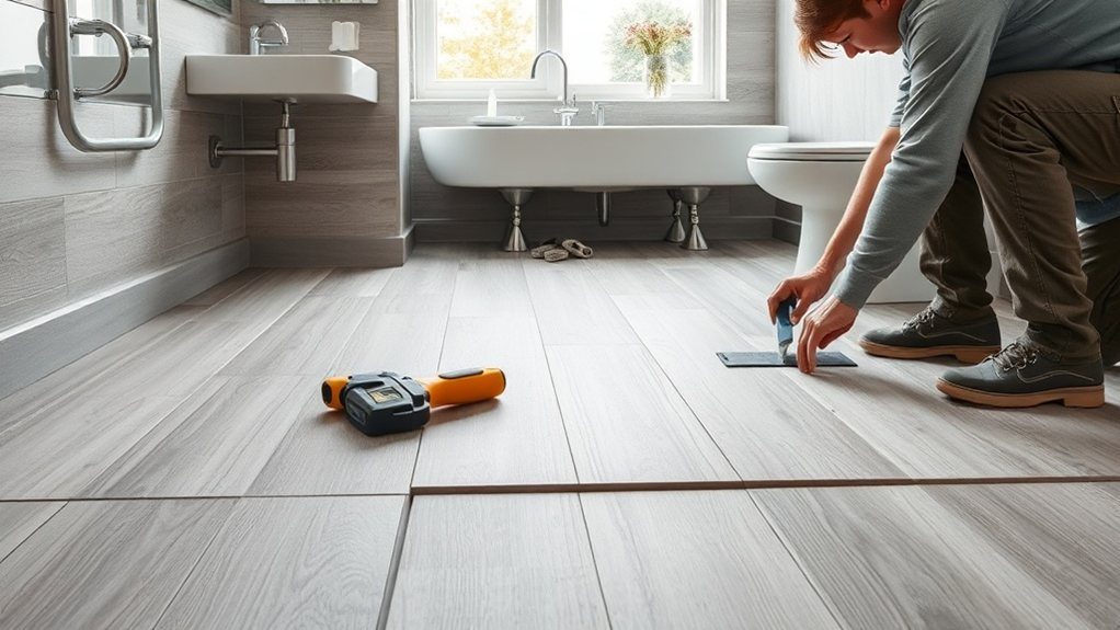 Bathroom Flooring Installation in Brompton