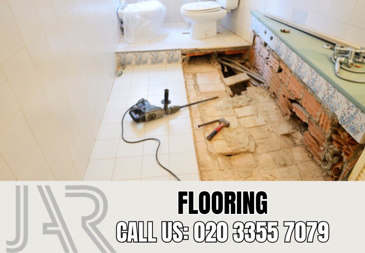 Bathroom Flooring Installation by Brompton Bathroom Fitters